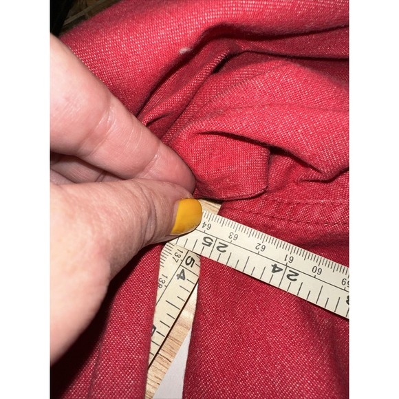 Vintage Wrangler X-Long Tails Shirt Red Sz 17 1/2 X 35 Brushpopper Cowboy EUC - Picture 5 of 7